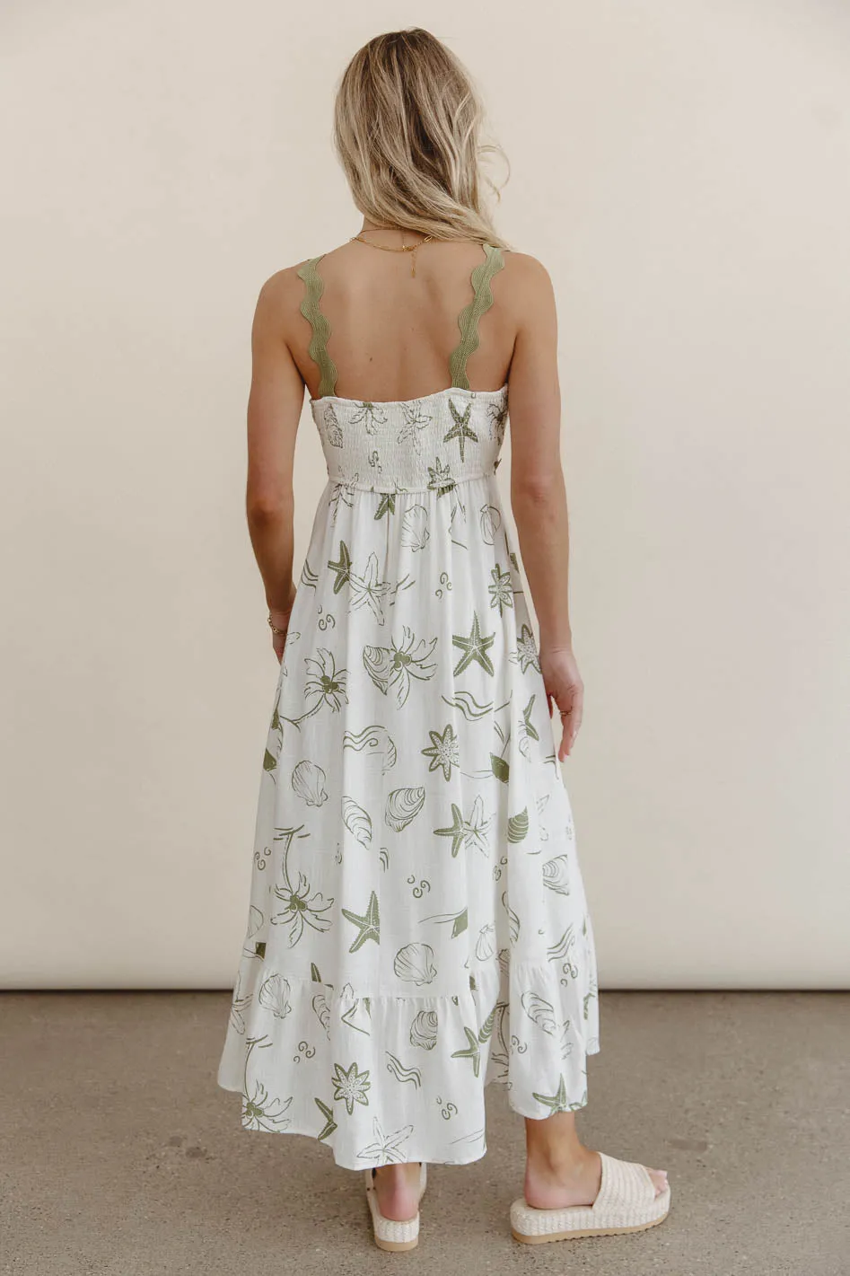 Lucy Sea Print Maxi Dress - FINAL SALE sold by bohme product image thumbnail 4