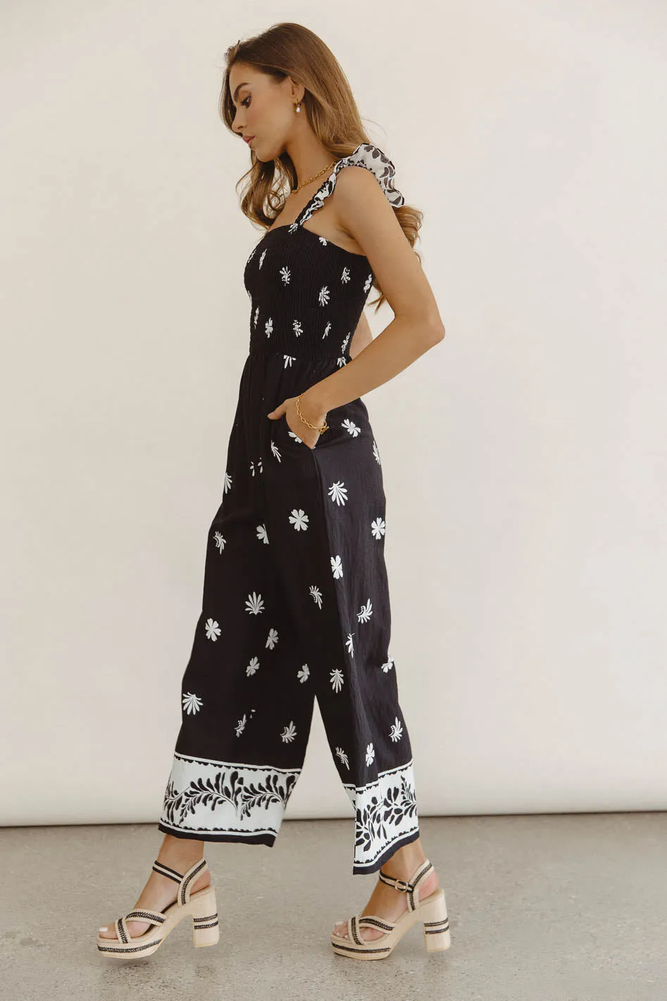 Krista Smocked Jumpsuit - FINAL SALE sold by bohme product image thumbnail 4