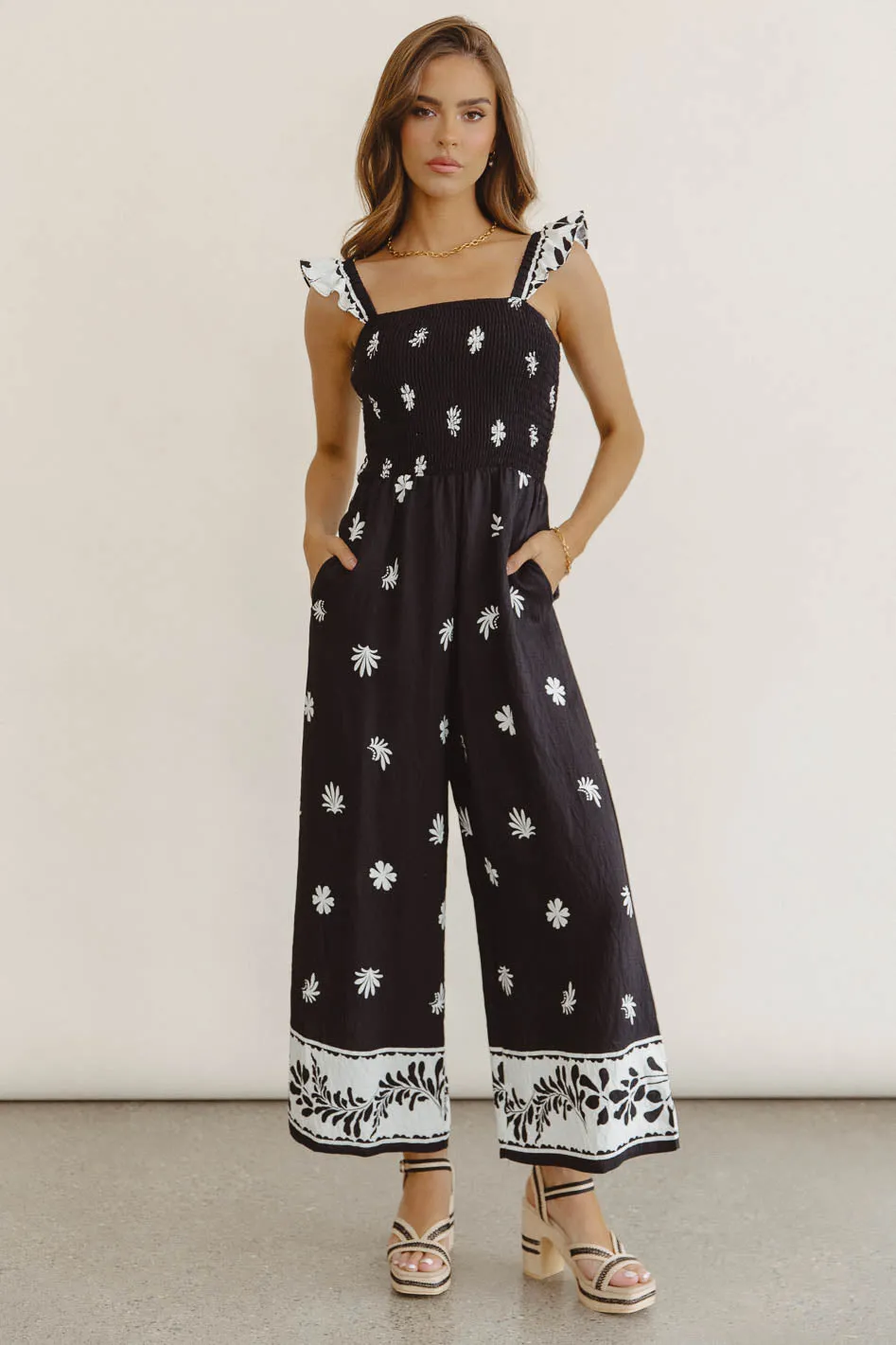 Krista Smocked Jumpsuit - FINAL SALE sold by bohme product image thumbnail 3