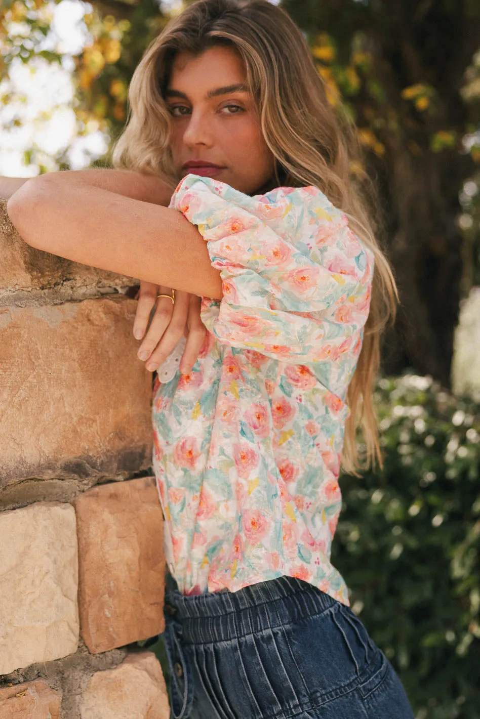 Neiko Floral Top - FINAL SALE sold by bohme product image thumbnail 3