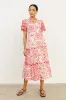 Alena Eyelet Lace Dress in Red - FINAL SALE sold by bohme