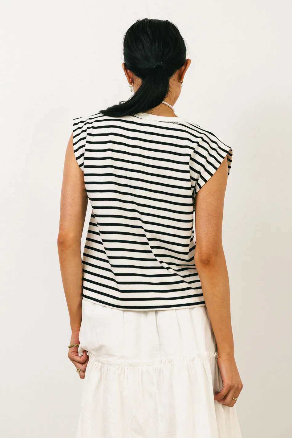 Kaycie Muscle Tee in Black - FINAL SALE sold by bohme product image thumbnail 4