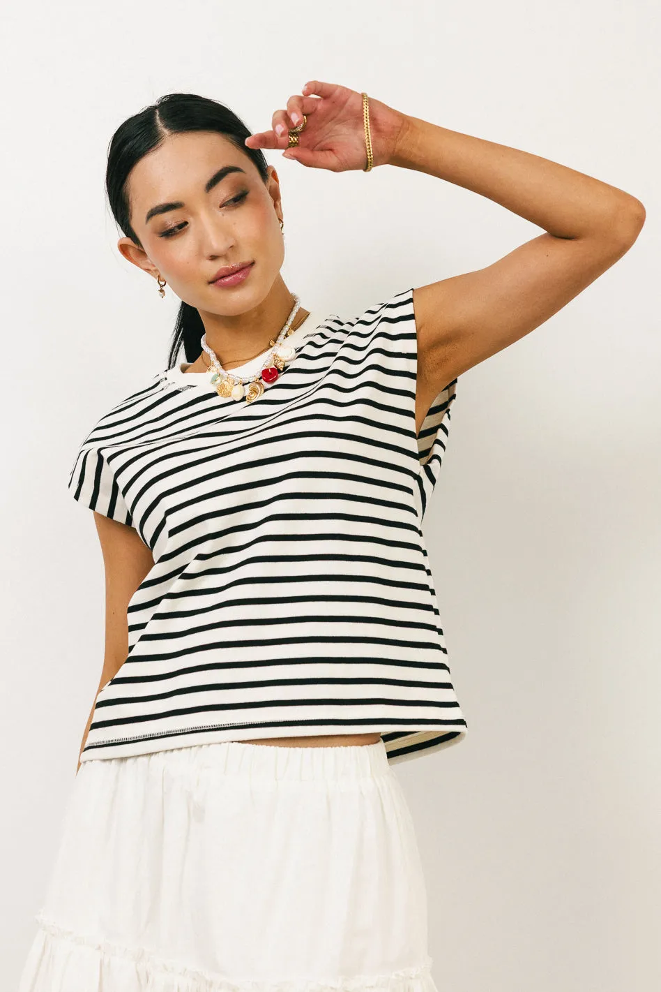 Kaycie Muscle Tee in Black - FINAL SALE sold by bohme product image thumbnail 5