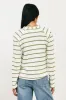 Franny Striped Grommet Top in Olive - FINAL SALE sold by bohme