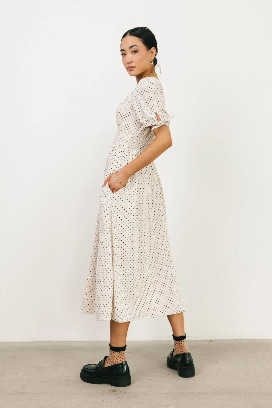 Janae Polka Dot Midi Dress - FINAL SALE sold by bohme product image thumbnail 5