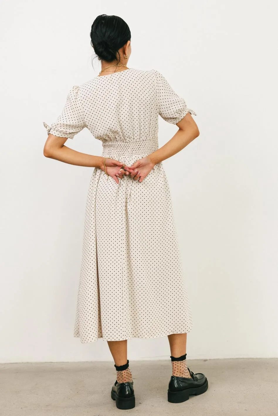 Janae Polka Dot Midi Dress - FINAL SALE sold by bohme product image thumbnail 4
