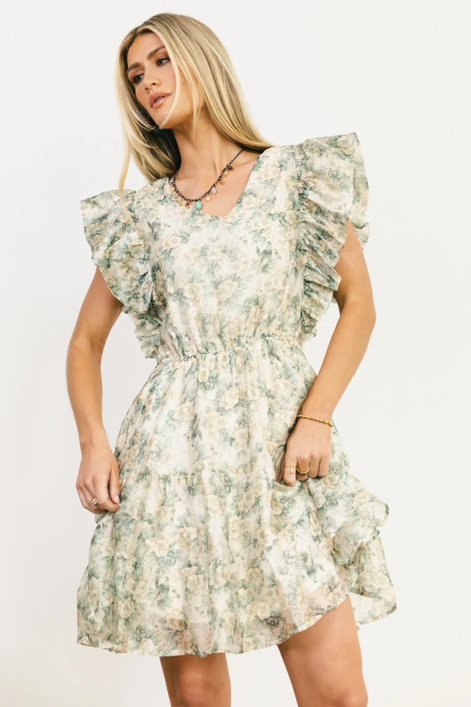 Katrina Ruffled Mini Dress - FINAL SALE sold by bohme product image thumbnail 5