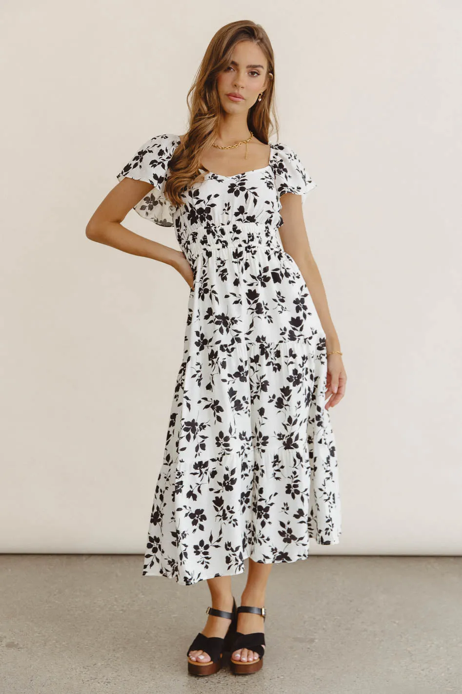 Calli Floral Midi Dress - FINAL SALE sold by bohme product image thumbnail 4
