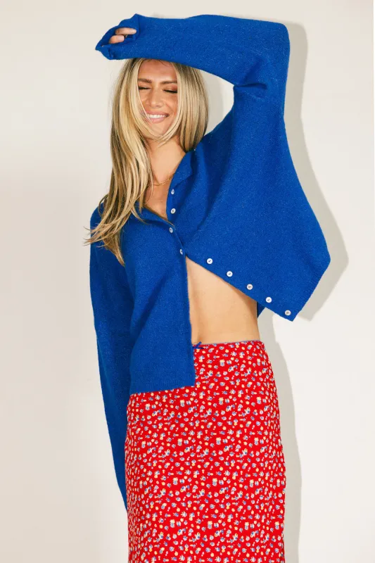 Maci Cardigan in Blue sold by bohme