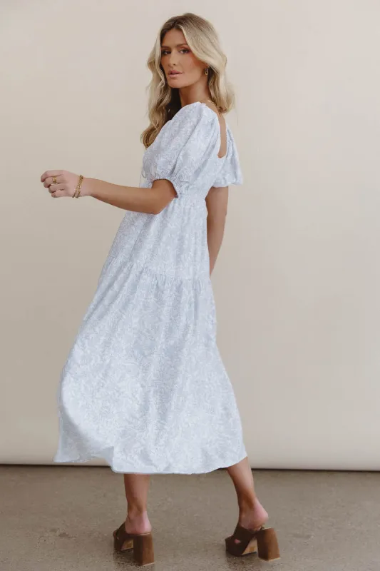 Kelsie Floral Midi Dress in Blue - FINAL SALE sold by bohme