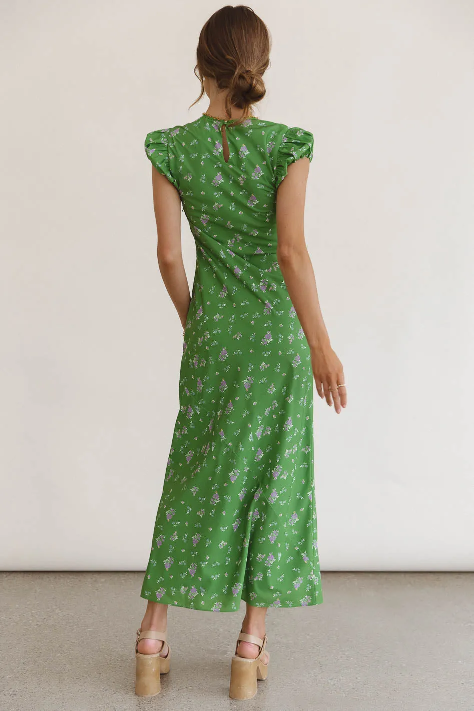 Ellianna Floral Maxi Dress in Green sold by bohme product image thumbnail 2
