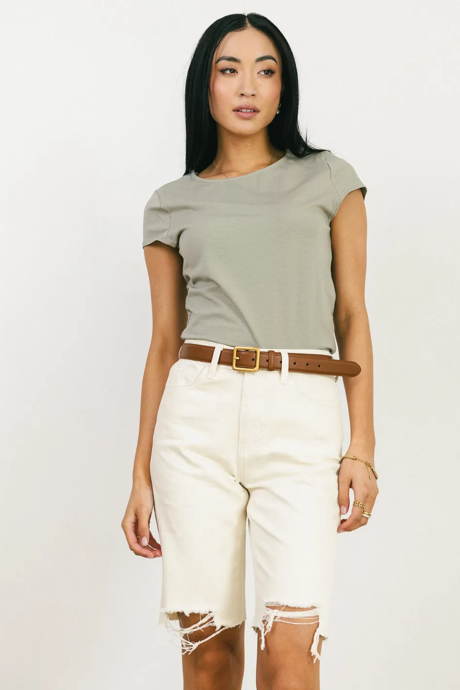 Betty Basic Knit Top in Sage - FINAL SALE sold by bohme product image thumbnail 5