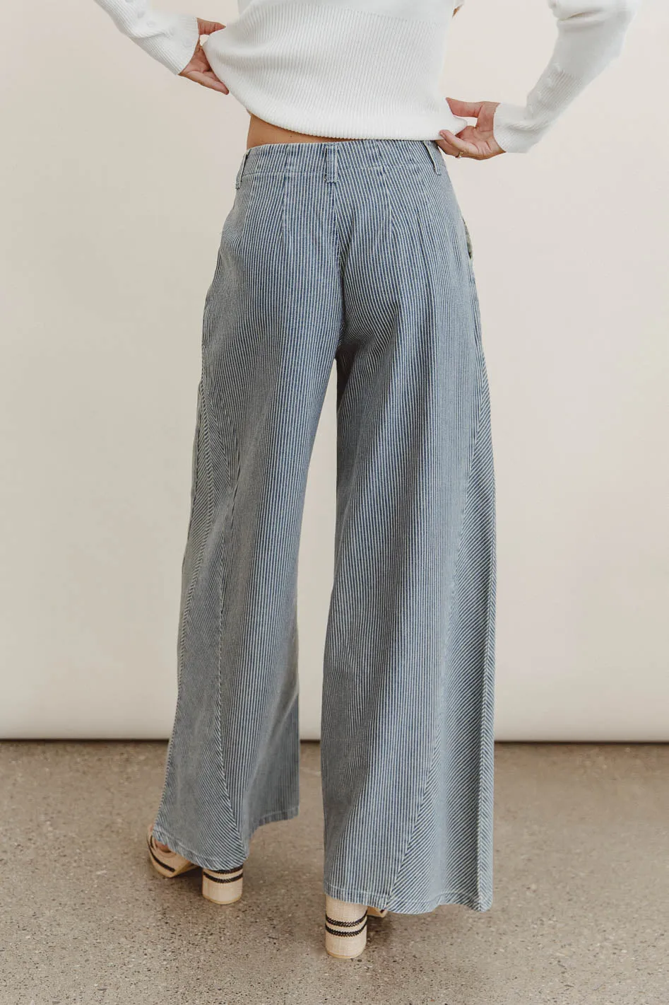 Milla Striped Wide Leg Jeans - FINAL SALE sold by bohme product image thumbnail 2