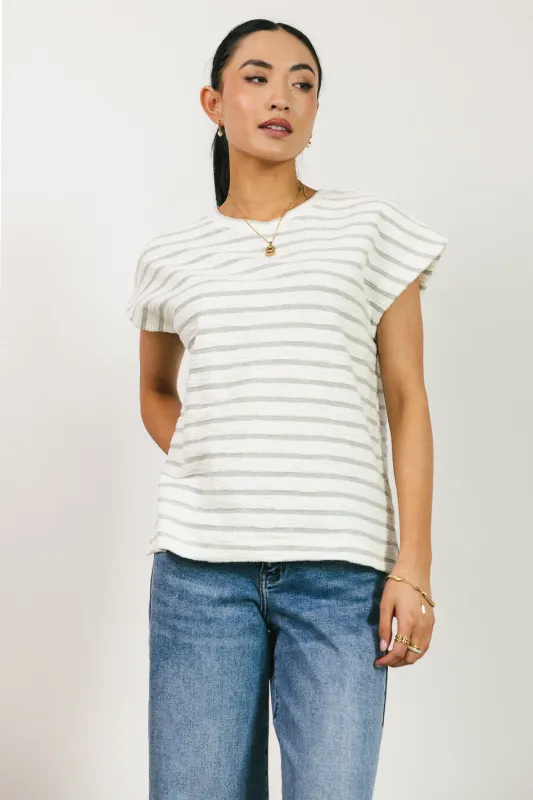 Kaycie Muscle Tee in Grey sold by bohme