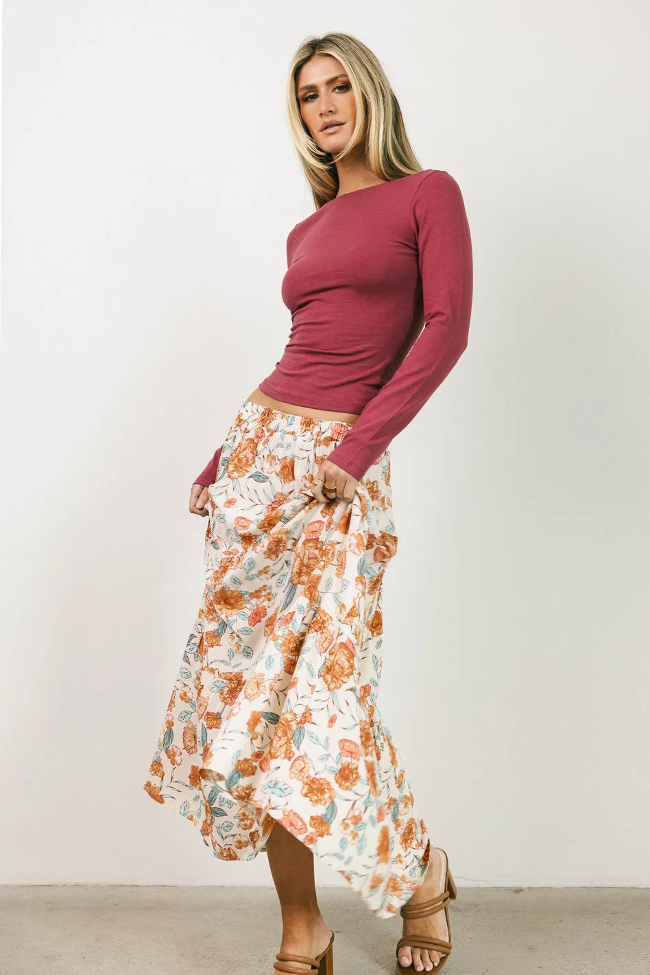 Moss Floral Midi Skirt - FINAL SALE sold by bohme product image thumbnail 5