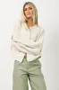 Miriam Striped Cardigan in Cream sold by bohme