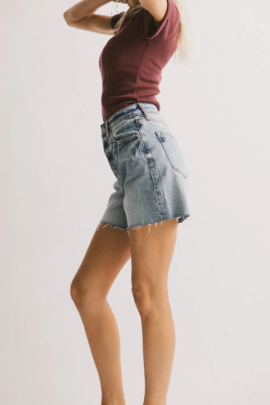 Ariel Distressed Denim Shorts sold by bohme product image thumbnail 5