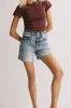 Ariel Distressed Denim Shorts sold by bohme