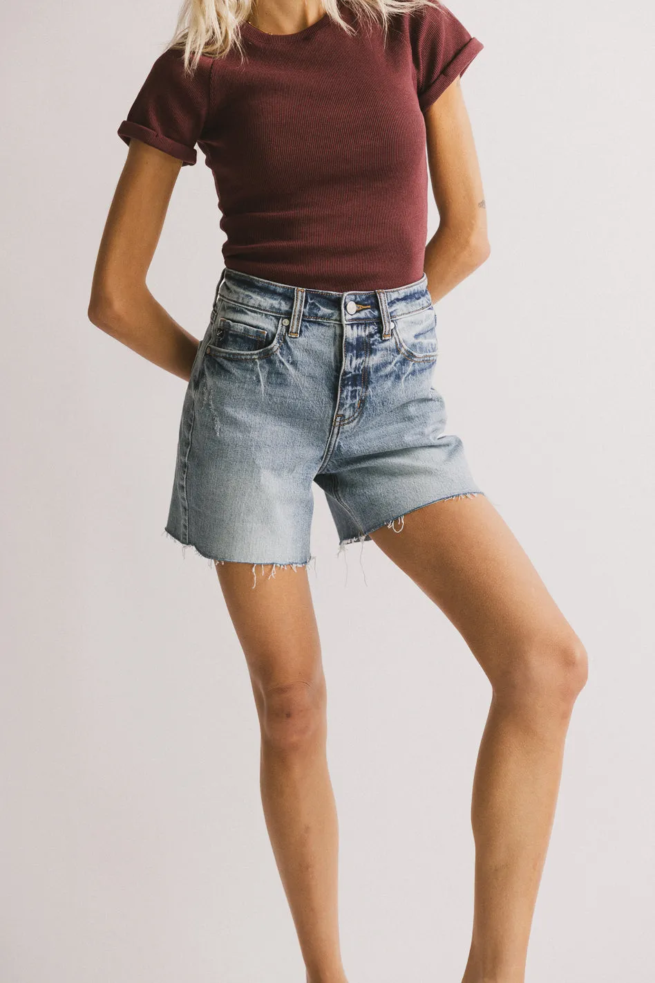 Ariel Distressed Denim Shorts sold by bohme product image thumbnail 2