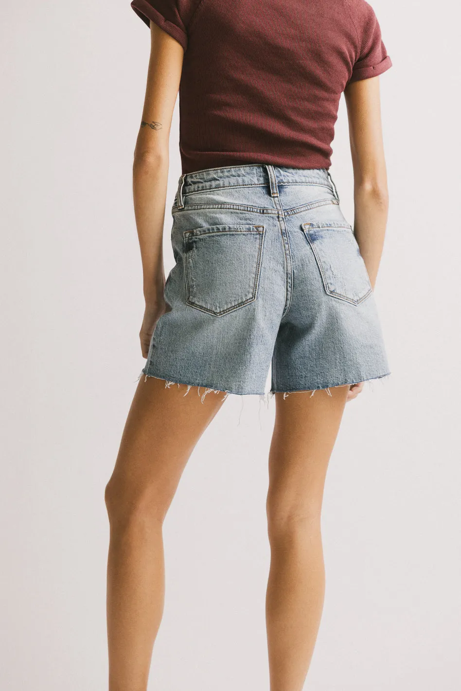 Ariel Distressed Denim Shorts sold by bohme product image thumbnail 4