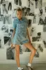 Pryia Denim Shorts in Light Wash sold by bohme