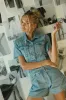 Pryia Denim Shorts in Light Wash sold by bohme