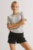 Pauly Short Sleeve Top in Heather Grey - FINAL SALE sold by bohme