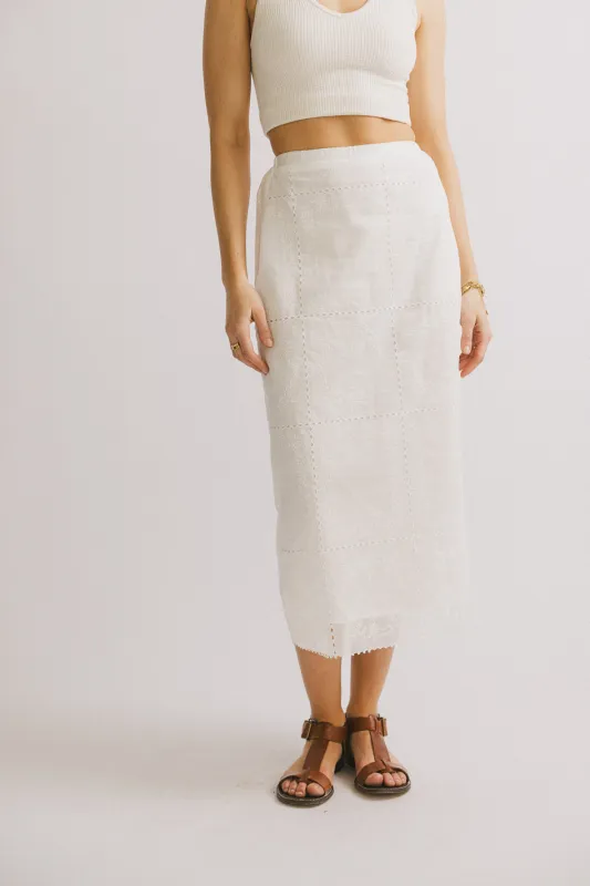 Millie Embroidered Midi Skirt - FINAL SALE sold by bohme