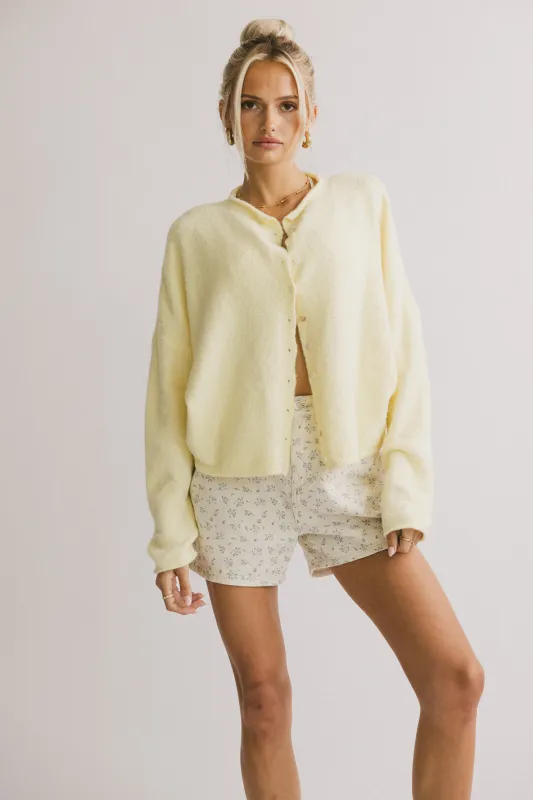 Maci Cardigan in Yellow sold by bohme
