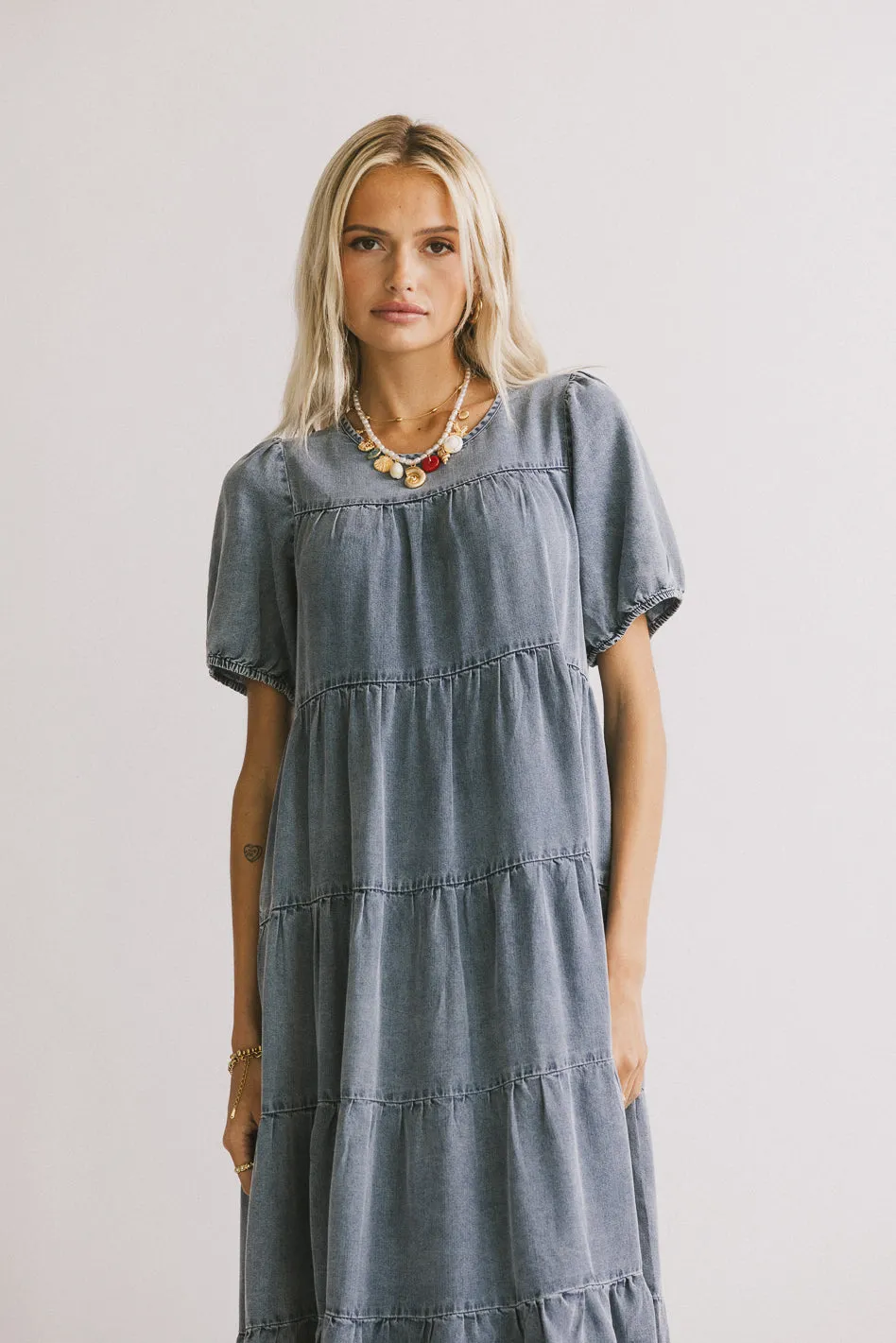 Maribel Denim Midi Dress sold by bohme product image thumbnail 4