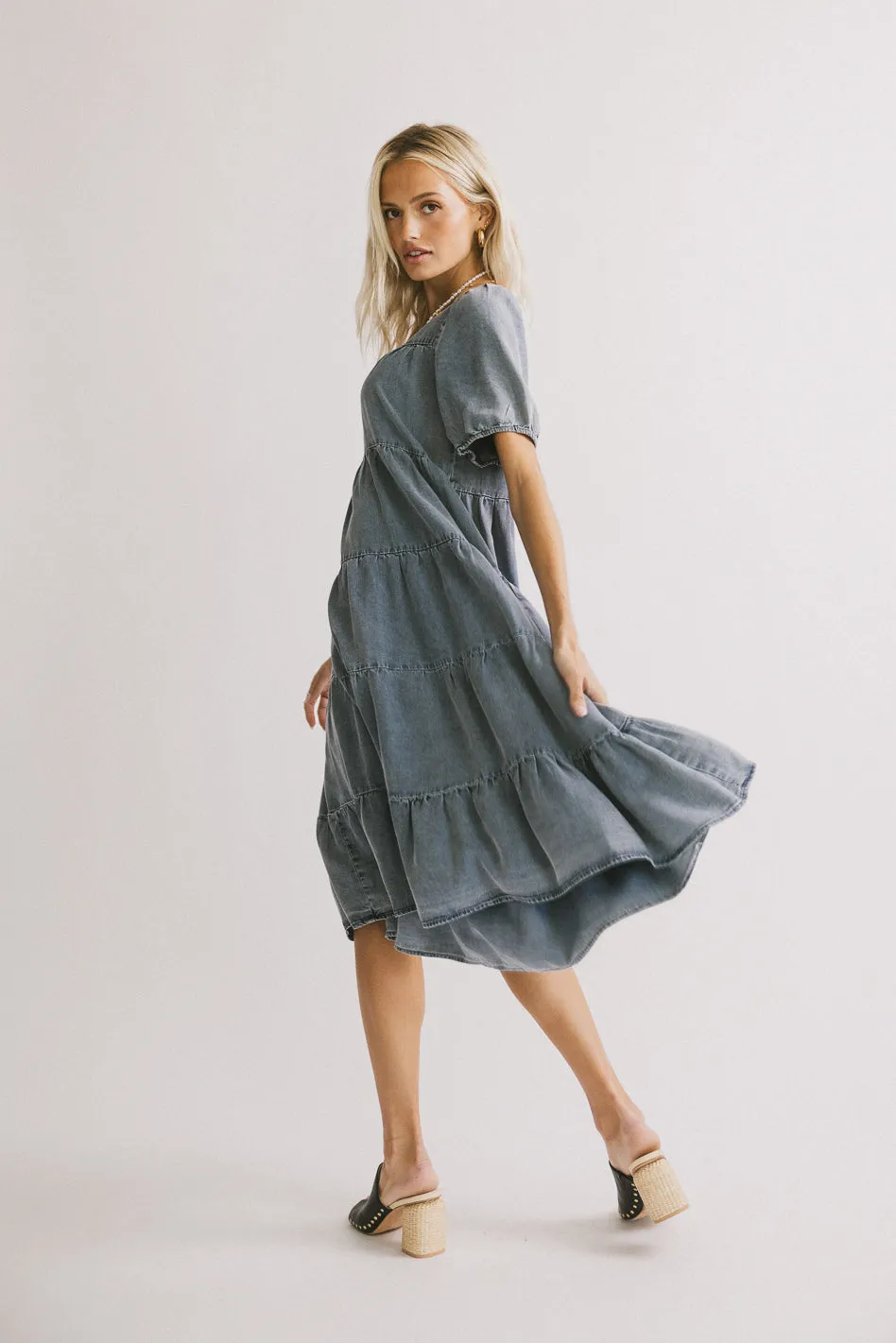 Maribel Denim Midi Dress sold by bohme product image thumbnail 3