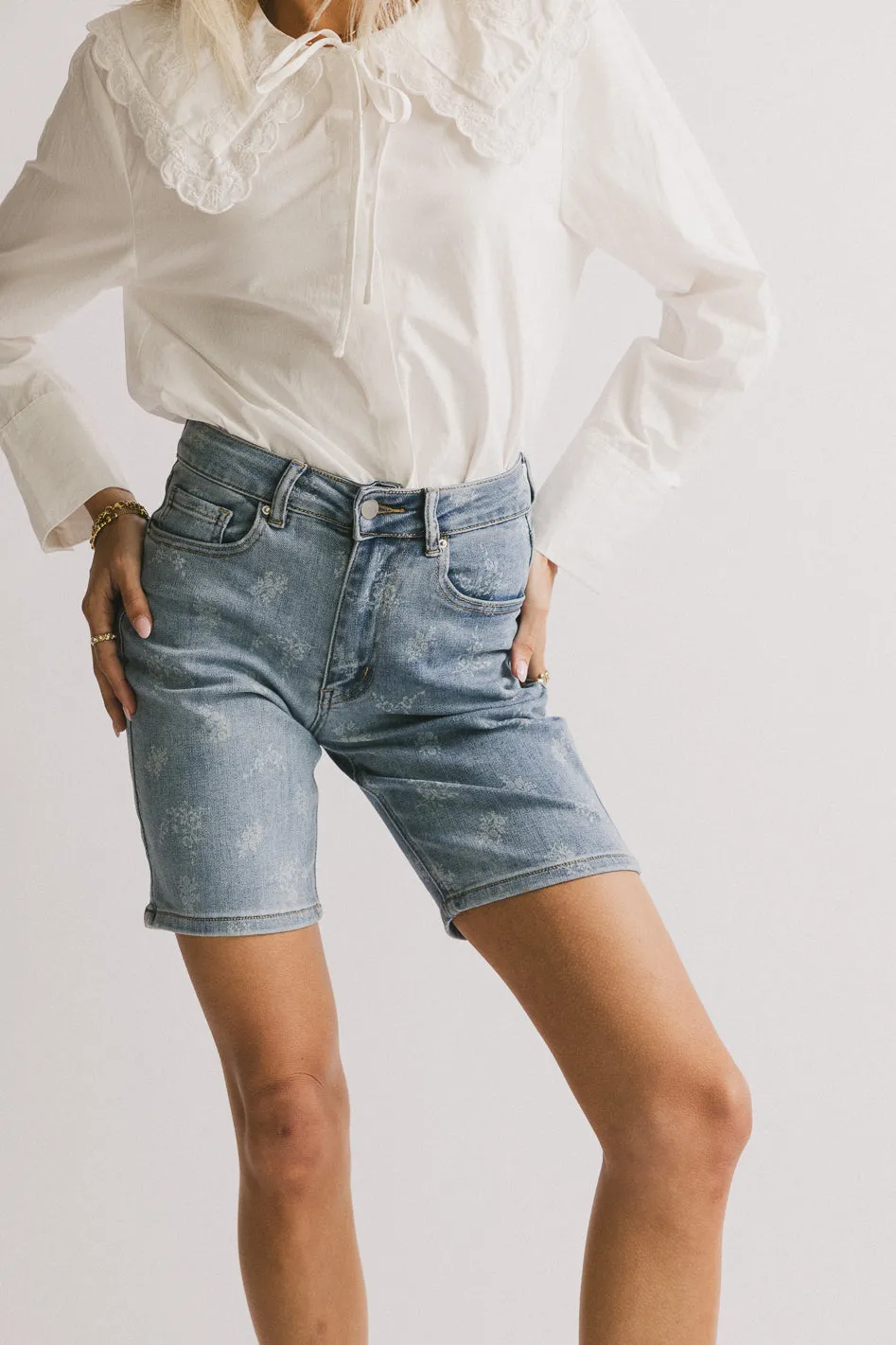 Alexsis Floral Denim Shorts - FINAL SALE sold by bohme