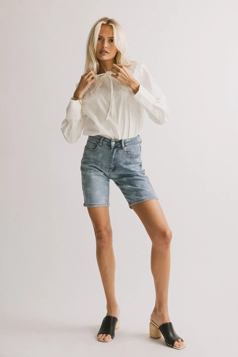 Alexsis Floral Denim Shorts - FINAL SALE sold by bohme product image thumbnail 2