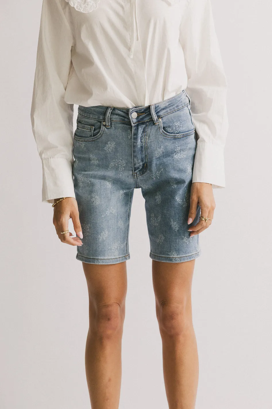 Alexsis Floral Denim Shorts - FINAL SALE sold by bohme product image thumbnail 4