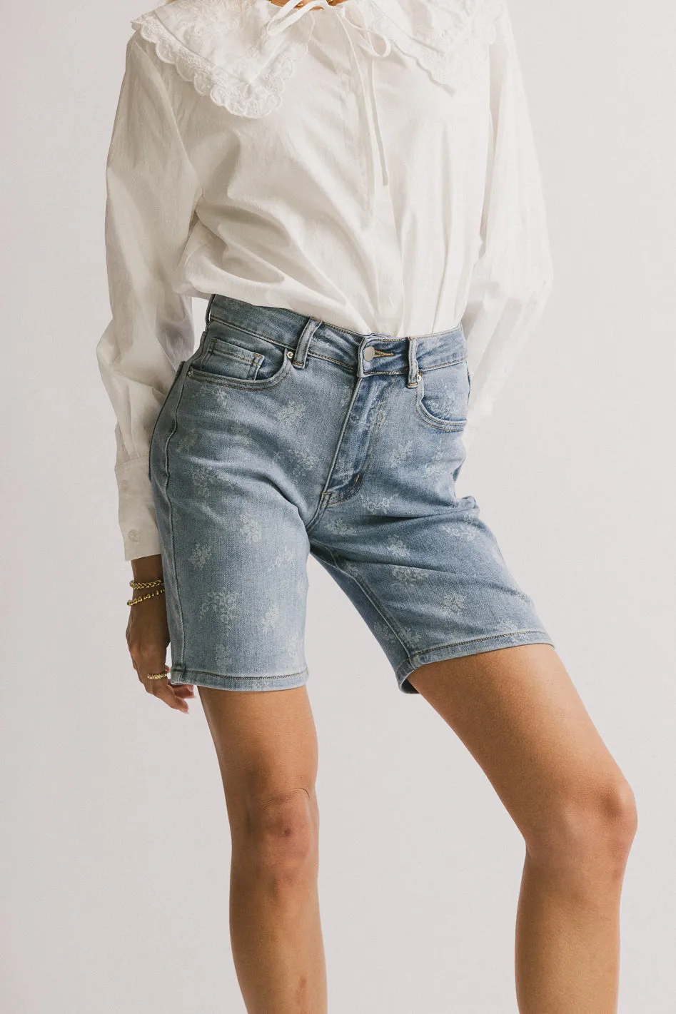 Alexsis Floral Denim Shorts - FINAL SALE sold by bohme product image thumbnail 3