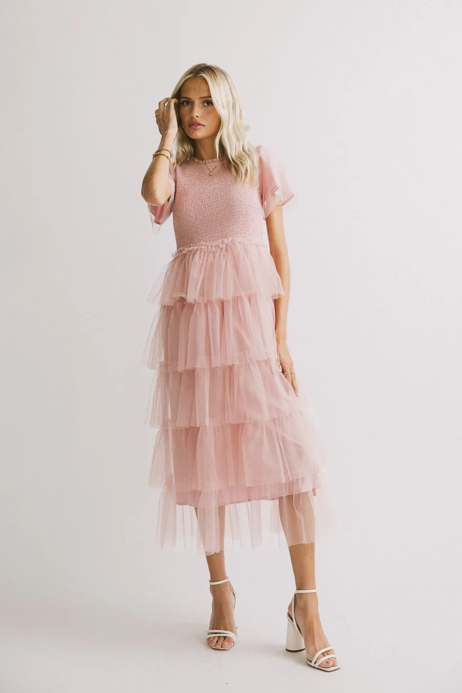Marcella Ruffle Midi Dress - FINAL SALE sold by bohme product image thumbnail 3