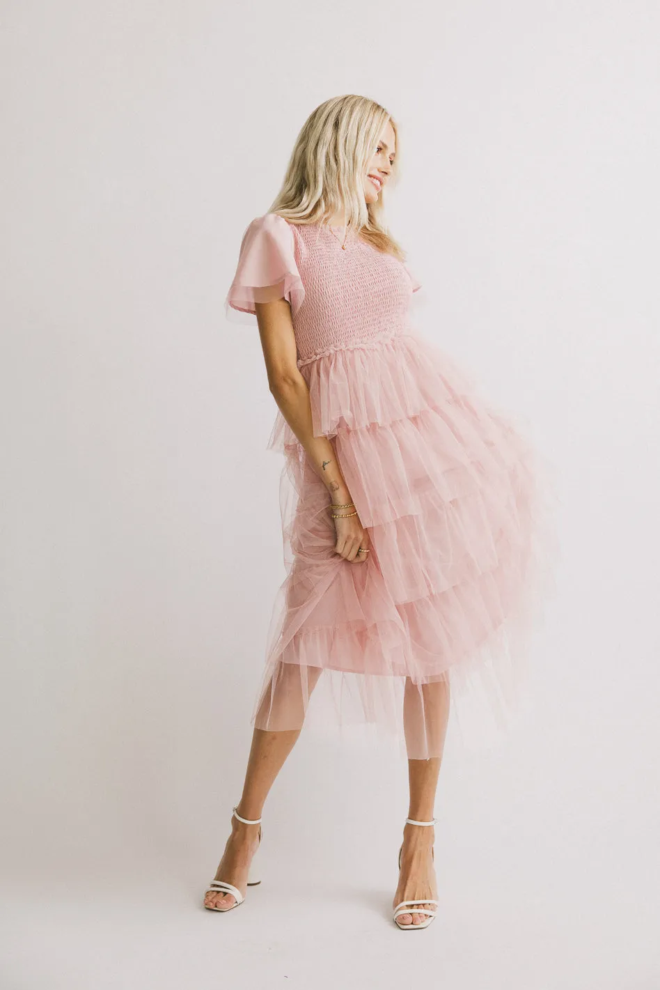 Marcella Ruffle Midi Dress - FINAL SALE sold by bohme product image thumbnail 2