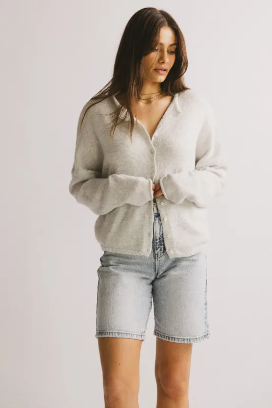 Maci Cardigan in Grey sold by bohme