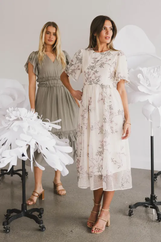 Evelise Floral Midi Dress - FINAL SALE sold by bohme