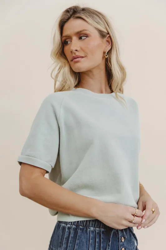 Pauly Short Sleeve top in Sage - FINAL SALE sold by bohme