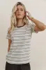 Christopher Striped Tee in Black - FINAL SALE sold by bohme