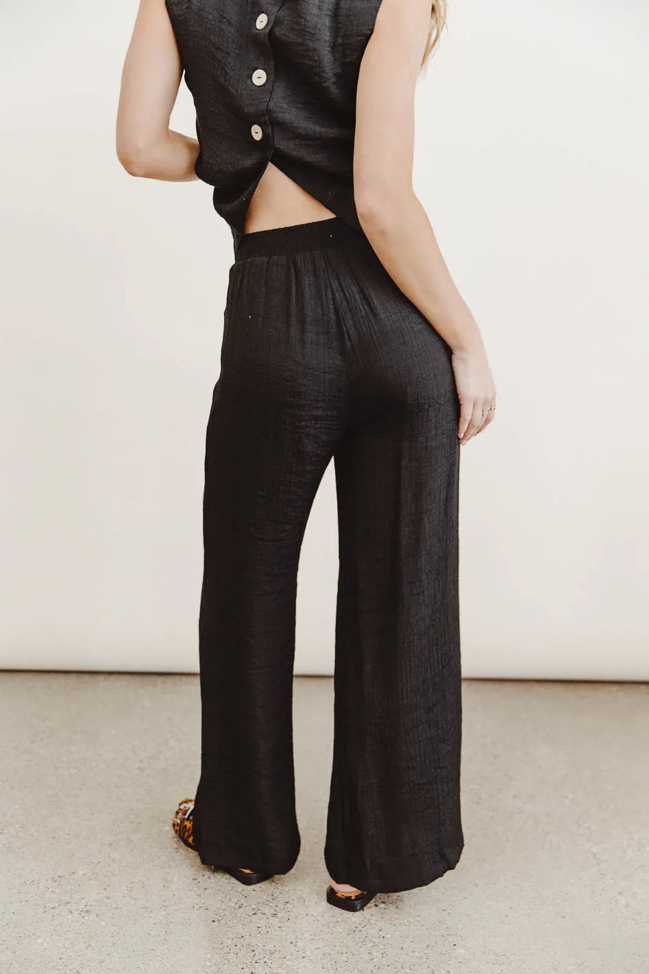Debbie Wide Leg Pants in Black - FINAL SALE sold by bohme product image thumbnail 3