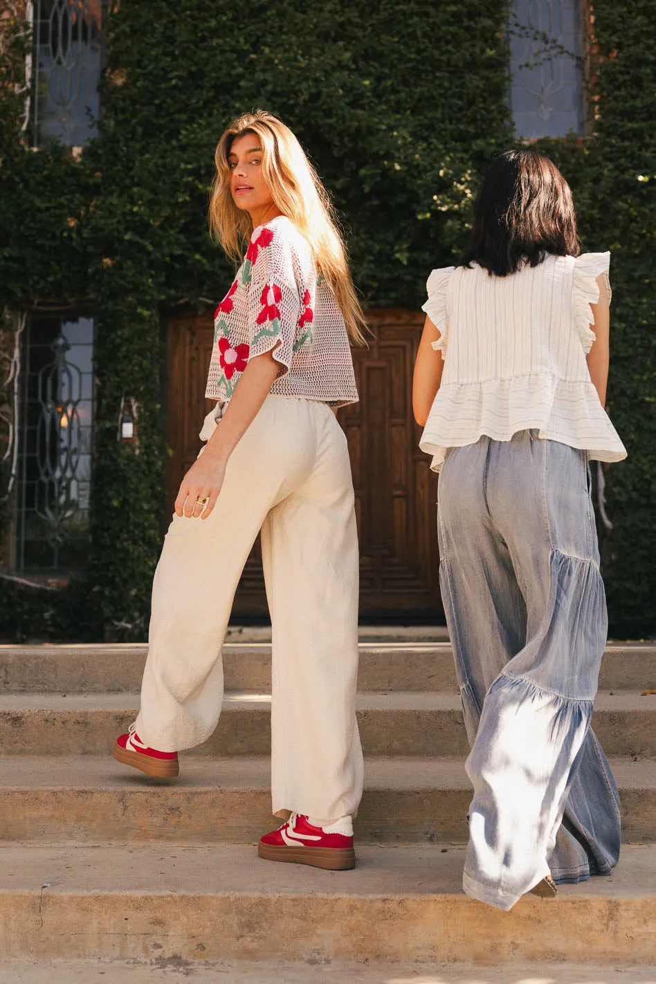 Quinlen Wide Leg Pants in Natural - FINAL SALE sold by bohme product image thumbnail 2