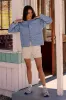 Lauren Floral Denim Shorts sold by bohme