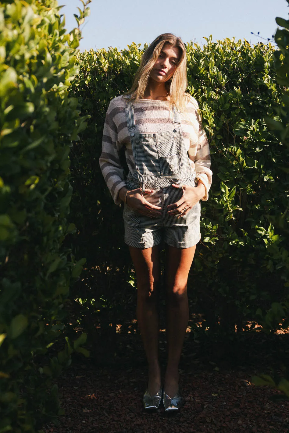 Kelsey Striped Sweater in Taupe - FINAL SALE sold by bohme product image thumbnail 3