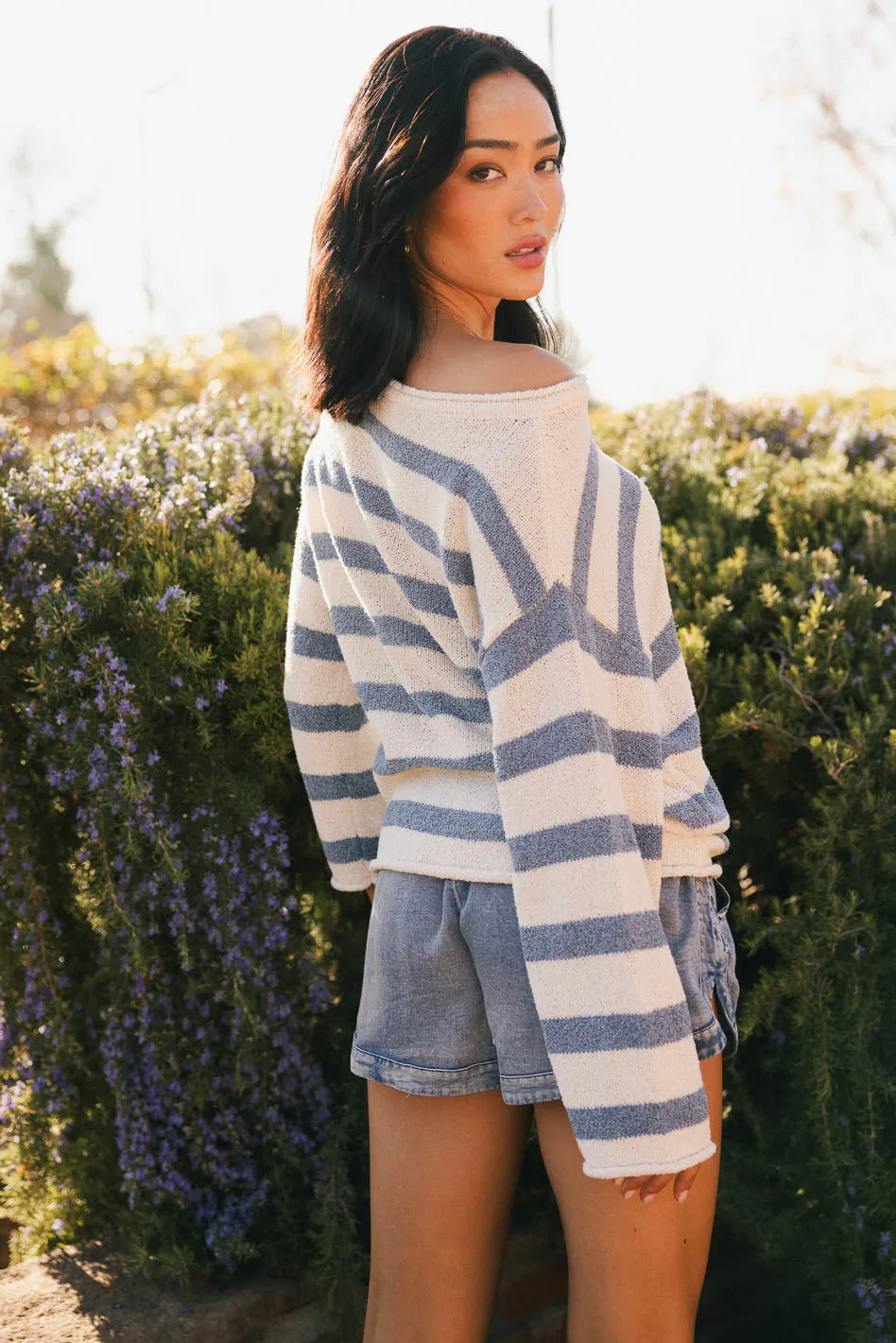 Kelsey Striped Sweater in Blue - FINAL SALE sold by bohme product image thumbnail 2