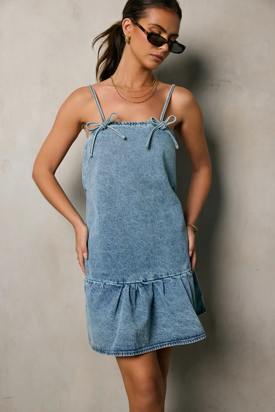 Mardie Denim Mini Dress - FINAL SALE sold by bohme product image thumbnail 2