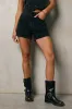 Pryia Denim Shorts in Black sold by bohme