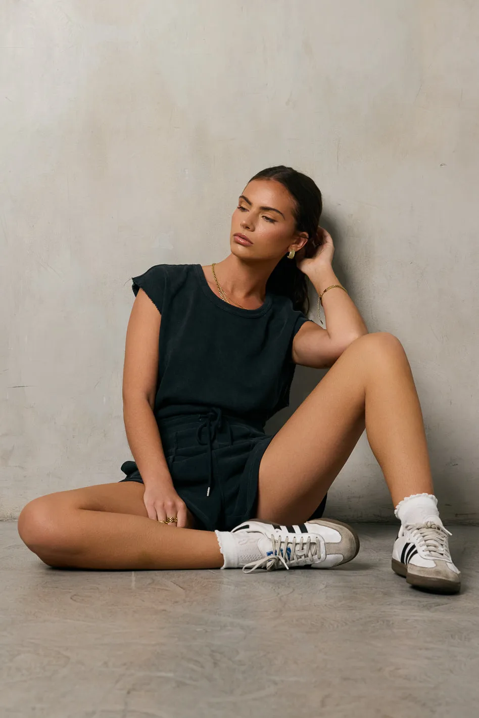 Remi Cutoff Romper in Black - FINAL SALE sold by bohme product image thumbnail 2