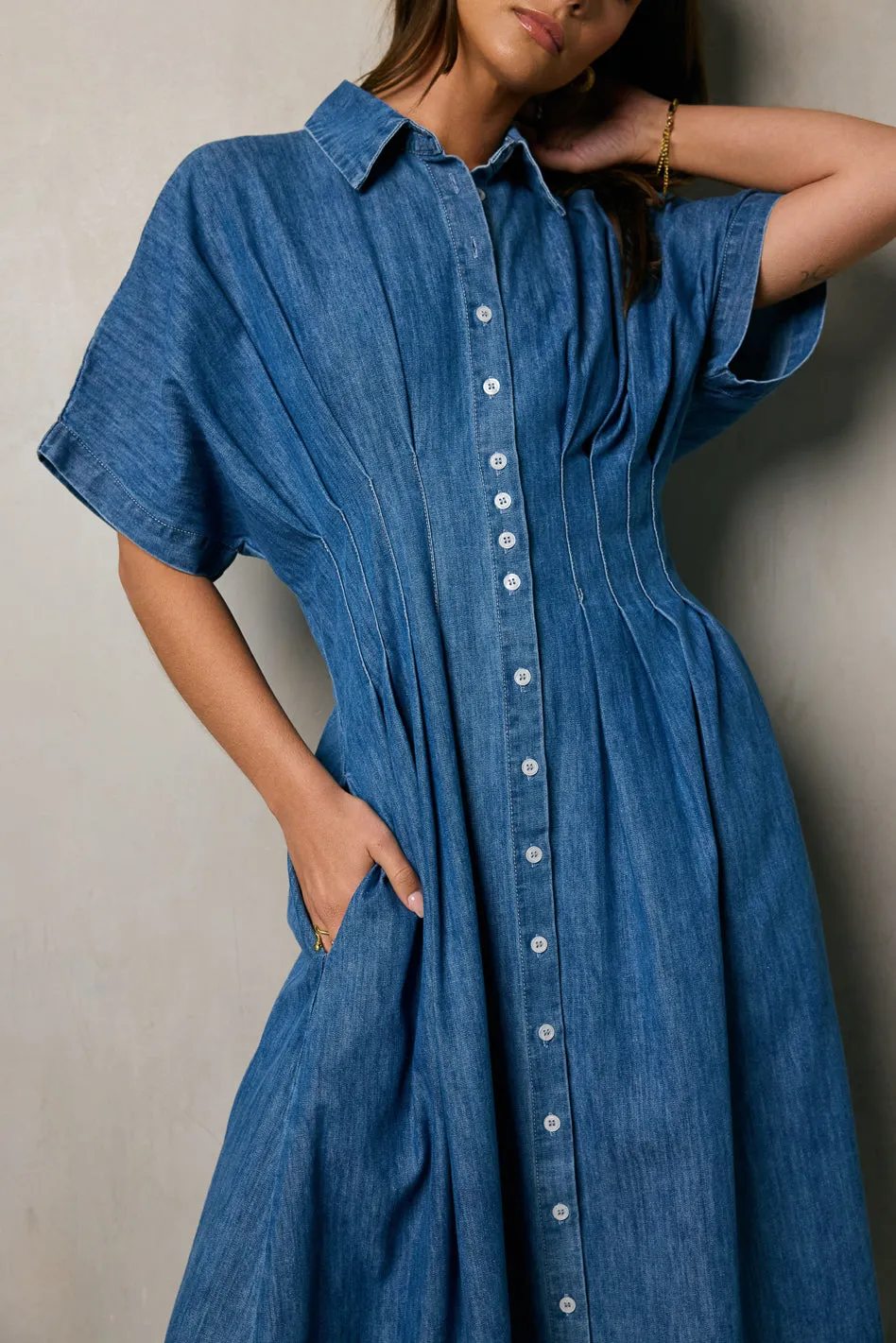 Kolby Button Front Maxi Dress sold by bohme product image thumbnail 4